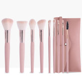Wholesale Makeup Brush Set New 9 Pieces of Pink Makeup Tools Full Set of Makeup Portable.